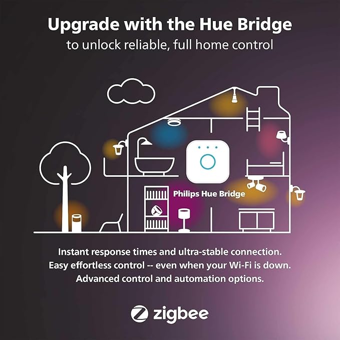 PHILIPS Hue Smart 100W PAR38 LED Bulb 2 Pack White &amp Color Ambiance Color-Changing Light 1300LM E26 Outdoor Light Bulbs Control with Hue App Works with Alexa Google Assistant and Apple Hom