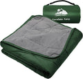 Large Outdoor Waterproof Blanket Extra Thick Fleece Stadium Blanket for Camping Car Pet Picnics - Windproof Wearable Machine Washable 80 x 58 (Green)