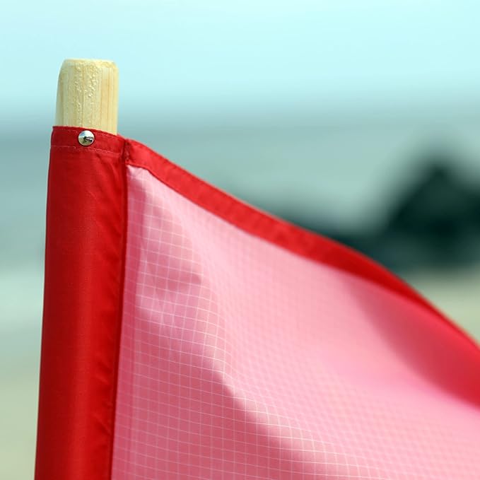 erda Liberty Stripe Pro Beach Recycled Polyester Rip-Stop 20 ft Lightweight Windscreen Privacy Screen Wind Blocker Free Matching Shoulder Bag