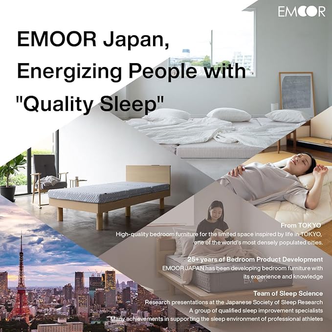 EMOOR Rollable Outdoor Mattress Compact Size (71 x 24in) Dark Gray Portable Camping Bed Japanese Futon Mattress Sleeping on The Floor