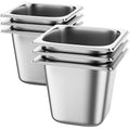 6 Pack Hotel Pans 1/6 Size 6 Deep Steam Table Pan 22 Gauge Anti Jam Stainless Steel Hotel Food Pan