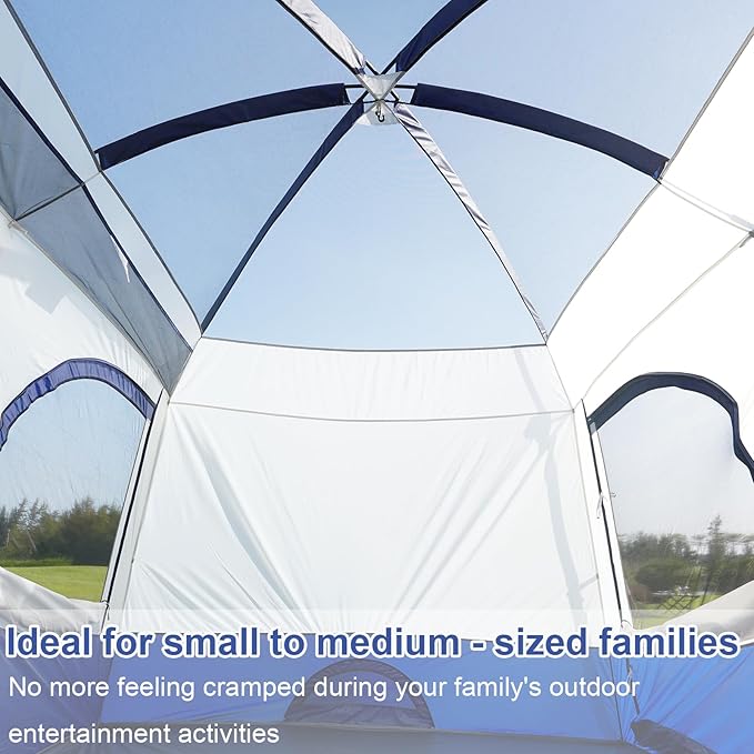 Vidalido Tents3-4 Person Camping Tent with Extended VestibuleWeather Resistant Family Tents with Breathable Mesh WindowsEasy Install Waterproof Outdoor Tent for Backpacking and Camping Hiking