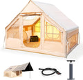 Tents for Camping - Inflatable Tent with PUM Instant Setup Waterproof Tent Oxford Fabric Camping Tent with Skylight 3x2.4x2.2m Large Inflatable Camping Tent 4 Season Family Tents for Camping