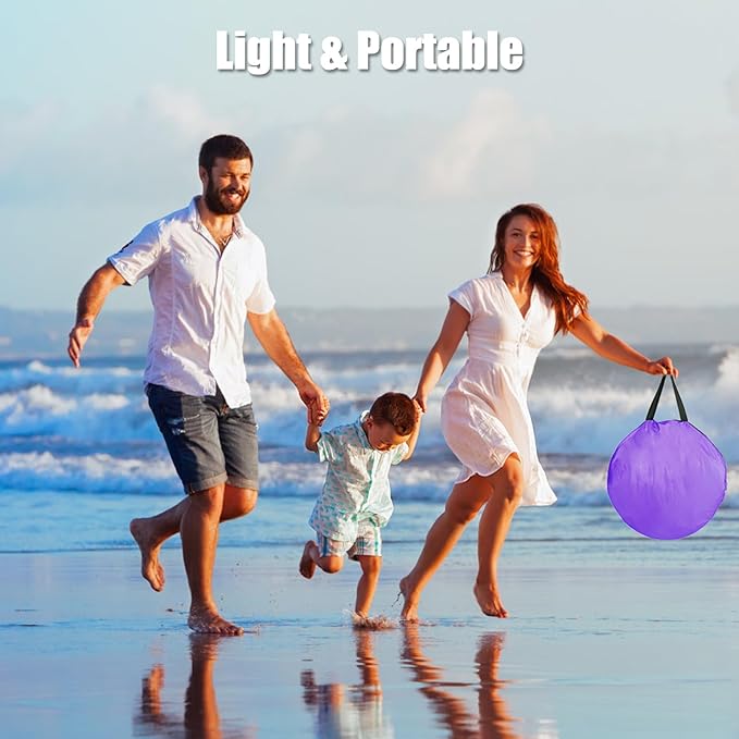 Pop Up Beach Tent Sun Shelter for 2-3 Person Sun Shelter with UPF 50+ &amp Lightweight Portable Beach Tent Easy Pop Up for Outdoor Camping Fishing