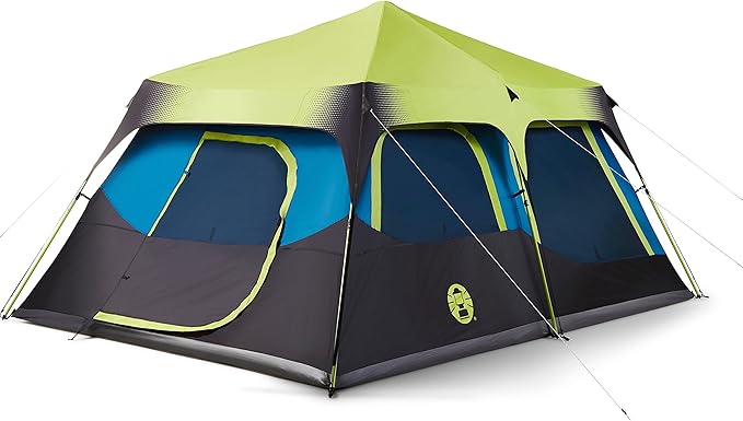 Coleman 4/6/8/10 Person Instant Camping Tent with 1-Minute Setup Large Family Tent with Pre-Attached Poles Air Vent &amp Carry Bag Sets Up in About 60 Seconds
