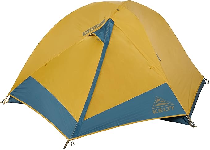 Kelty Far Out Backpacking Tent + Tent Footprint Package 2 or 3 Person Capacity Backpacking Starter Kit and Camping Shelter Stuff Sack Included