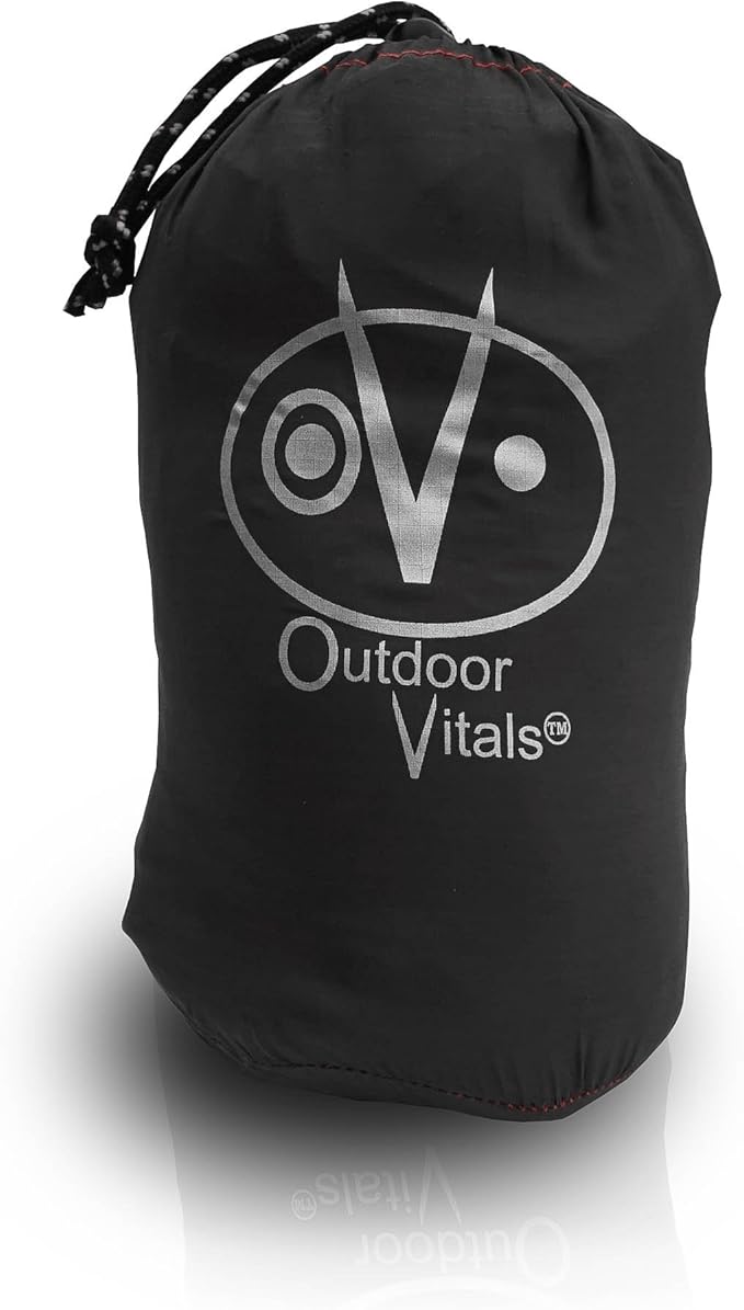 Outdoor Vitals Ultralight Hammock Under 1 lb with Suspension Included Whoopie Sling Suspension Tree Straps and Carry Bag