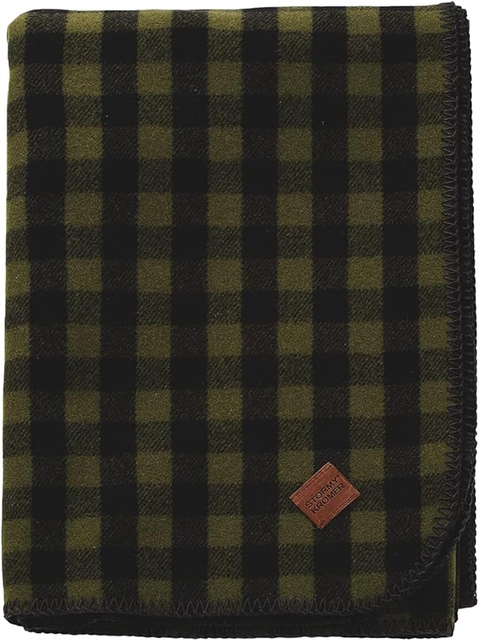 Stormy Kromer Plaid Wool Blanket Loden/Black One Size