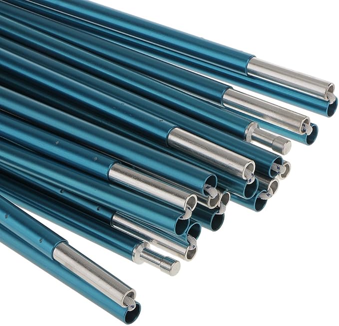 DYNWAVE Aluminum Alloy 11 Section Spare Replacement Tent Poles 408cm Blue