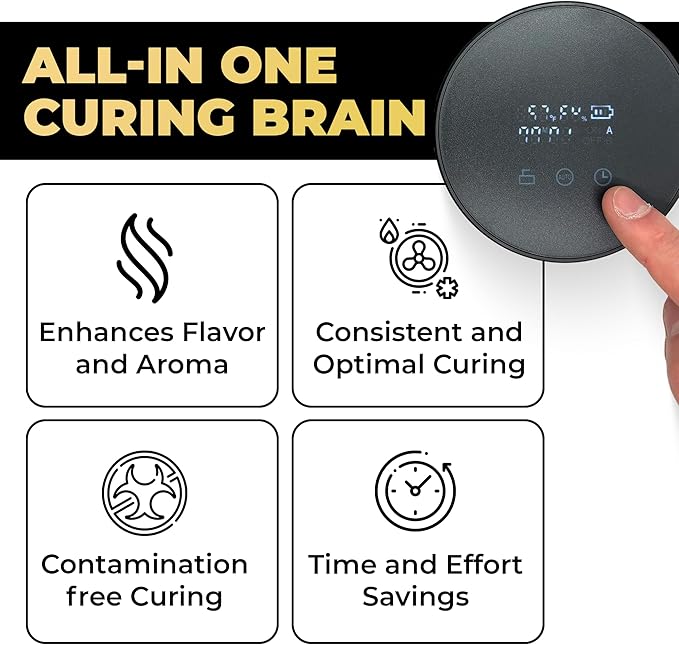 Controller Brain - Exchanges Fresh Air Automatically for Harvesting &amp Compatible with Gamma Seal Lids Yellow Top Bins Metal Containers Smart Curing Hydroponics Herb Guarding