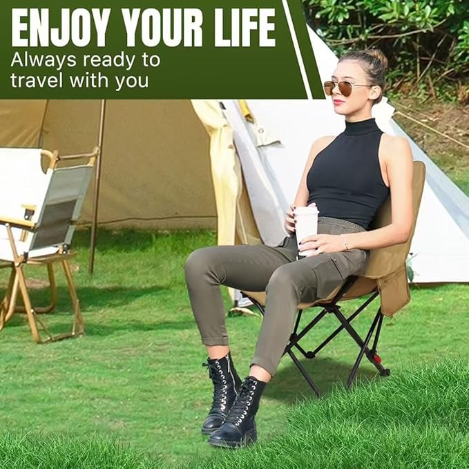 2 Pack Camping Beach Chairs Adjustable Backrest Sand Chair with Carrying Bag for OutdoorsCampingHikingBeachPicnic