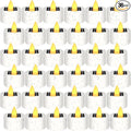 36 Pcs Solar Tea Lights Bulk Outdoor Waterproof Rechargeable Dusk to Dawn Lighting Small Valentine's Day Flameless Flickering LED Votive Candles for Garden Patio Party Lanterns (Amber)