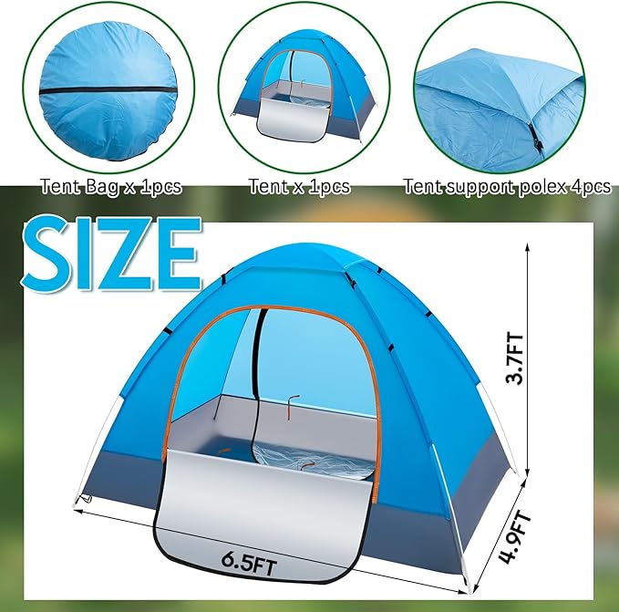 Camping Tents for Homeless Bulk 2 Person Homeless Backpacking Supplies Pop up Adult Waterproof Instant Easy Setup Tent for Hiking Outdoor Travel Camping Donation
