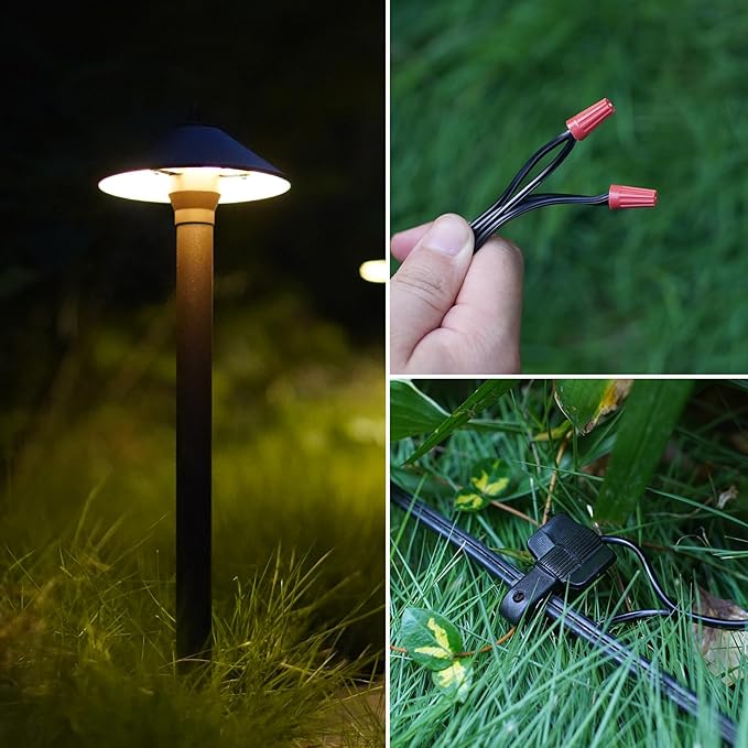 Low Voltage Cable Connector (12 PCS) Fast Lock Twist 12-18 Gauge Wire Connectors for Outdoor Landscape Lighting Spotlights Floodlight Pathway Lights