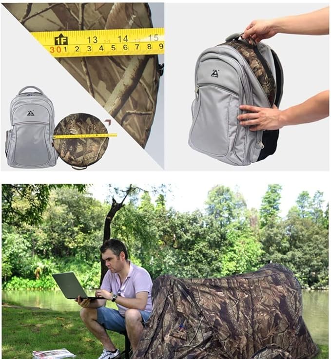 Portable Outdoor 2-Person Camouflage Camping Hiking Easy Installation Instant Pop-Up Tent Waterproof Ultra-Light Hiking Camping Hunting Fishing Pop-Up Tent