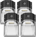 30W Mini LED Wall Pack Light with Dusk to Dawn Photocell 5000K Wall Pack Light Outdoor Led AC120V 3600LM Waterproof Outdoor Commercial Lighting Fixture for Garage Warehouse Garden (4 Pack)