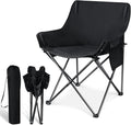 Leonyo Folding Camping Chairs Portable Outdoor Lawn Chairs for Adults with Carrying Bag for Outside Fishing Hiking &amp Festivals Black