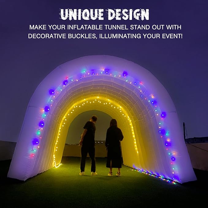 OZIS 16Ft Inflatable Tunnel Entrance Sports with Installed Blower Inflatable Football Tunnel Tent Entryway for Business Advertising Event Exhibition Promotion(Green16x10x10Ft)