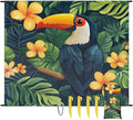 Waterproof Sandproof Beach Blanket 59''×68'' Animal Toucan Polyester Outdoor Picnic Blanket with 4 Stakes &amp Storage Bag for BeachCampingVacation