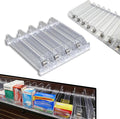 STORE FIXTURES DIRECT Auto Feed Shelf Product Pusher Kit Adjustable Width Merchandise Pushing System (1 12 Kit) - [4 Shelf Pushers + 5 Dividers]