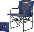 Oversized Camping Directors Chair Portable Folding Lawn Chairs for Adults Heavy Duty with Side Table Outdoor Foldable Camp Chair with Pocket for Beach Fishing Picnic Outdoor Foldable Camp Chair
