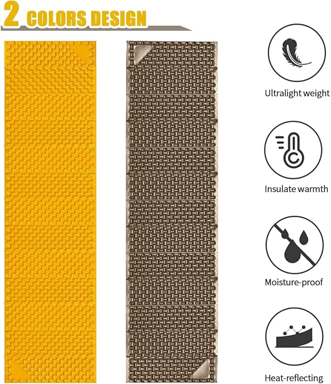 1PCS Yellow Foam Camping mat Super Light Closed Waterproof widening for Hiking/Picnic/Yoga