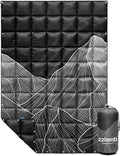 zzlamb Camping Blanket for Cold WeatherOutdoor Puffy Blanket Portable Down AlternativeWindproof Warm Cloak with SnapsCozy Quilt Backpacking Picnic RV Travel Plane Car Hammock Beach Climbing