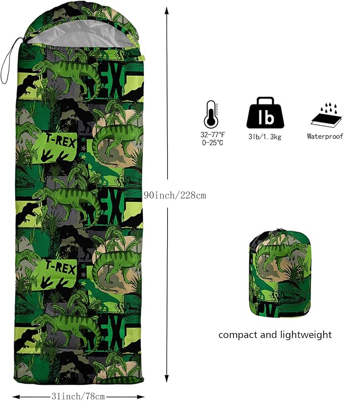 AILONEN Cartoon Car Sleeping BagsLightweight &amp Waterproof3 Season Warm &amp Cool WeatherCute Stars Printed Vehicles Transportation Sleeping Bags for BoysKidsAdults TravellingOutdoors