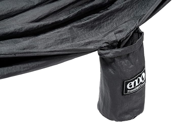 ENO TravelNest Hammock &amp Straps Combo - Portable Hiking and Camping Hammock with Straps Included - Travel Hammock for Camping Hiking Backpacking a Festival or The Beach - Charcoal