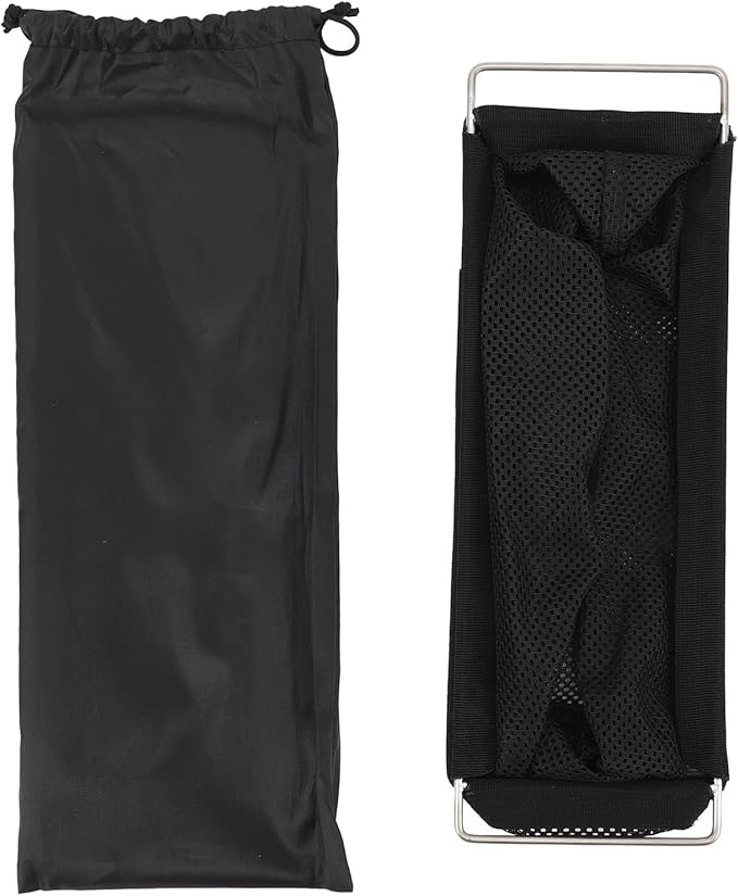 Camping Table Storage Pouch Lightweight Folding Mesh Basket Compatible with IGT Unit Tables Sturdy Stainless Steel and Polyester Construction to Fold and Carry for Outdoor Adv
