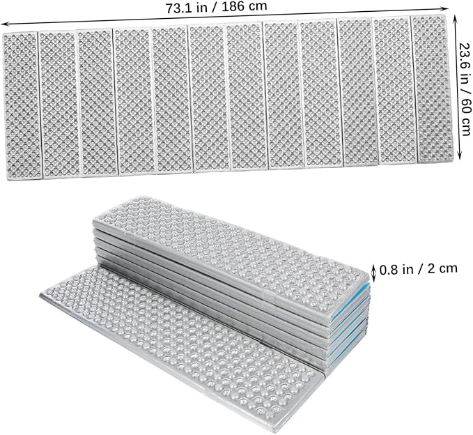 UPKOCH Folding Camping Mattress Lightweight Insulated Sleeping Pad for Outdoor Adventures Egg Crate Design Moisture Protection for Backpacking and Individual Use