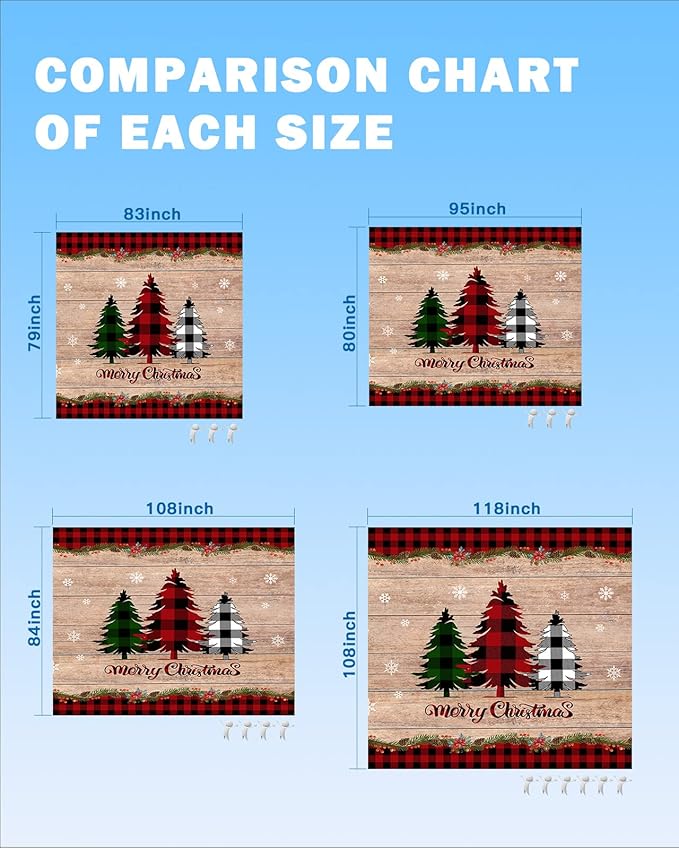 Beach Blanket Waterproof Sandproof OversizedWinter Christmas Buffalo Lattice Tree Beach Mat with Corner Stakes Sand PocketsWooden Grain Outdoor Picnic Mat for Travel Camping Hiking 95x80In