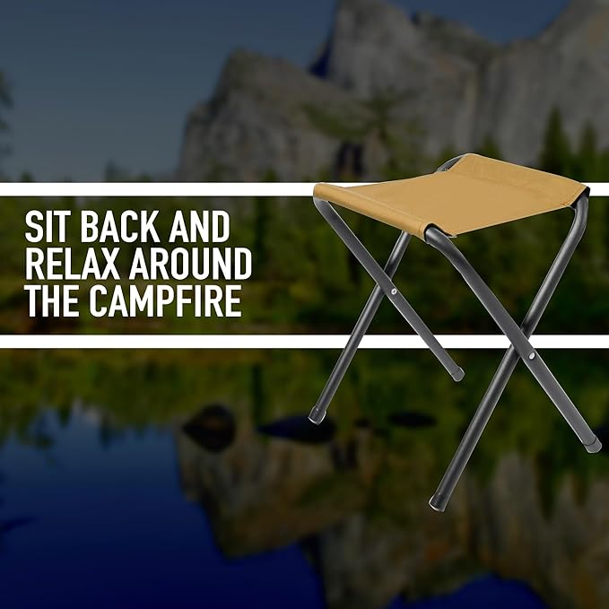 Rothco Lightweight Folding Camp Stool – Portable and Compact Camping Chair – Great for Fishing Hunting Hiking Travel BBQ and Other Outdoor Activities