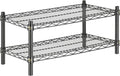 APLSS 14 D x 42 W x 14 H Black Heavy Duty Wire Shelving with 2 Tier Shelves NSF Certified Height Adjustable Wet&ampDry Environments for Kitchen Garage Walk-in Cooler&ampFreezer 800lbs Capaci