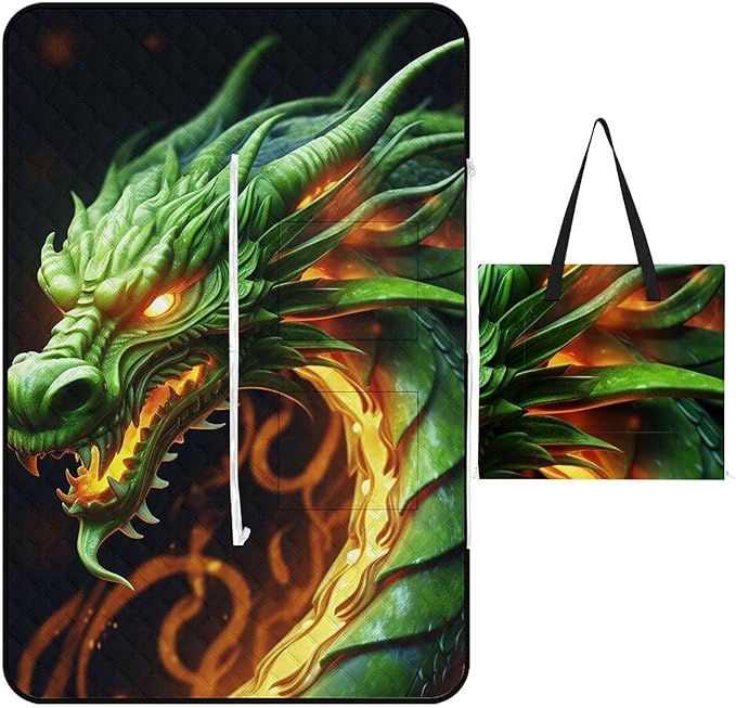 Zipper Chinese Dragon Style Picnic Mat Suitable for Travel Camping Park Or Home Use