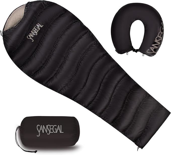 Down Sleeping Bag Ultralight Mummy Backpacking Sleeping Bags for Adults Camping Hiking Outdoor with 600 Fill Power Duck Down