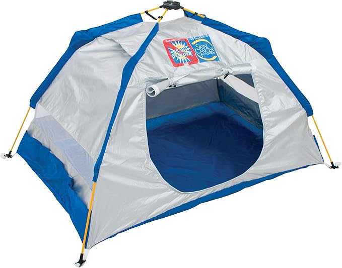 RIO Brands Beach Total Sun Block UPF 50+ Baby Sun Shade Pop-Up Beach Shelter Silver 62 x 41 x 36 (ATSBSD103-2019-1)