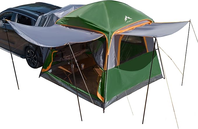 SUV Tent for CampingWaterproof PU2000mm Fits 5-8 PeopleSpacious Double Layer Design Includes Rainfly &amp Storage Bag 8FT L x 8FT W x 7.2FT H | for Camping Waterproof PU2000mm Spacious Double