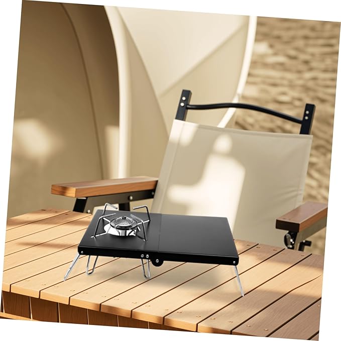 Toyvian Collapsible Camping Kitchenware Compact Folding Camping Table Portable Grill Heat Resistant Outdoor Grill Stand for Beach Picnic