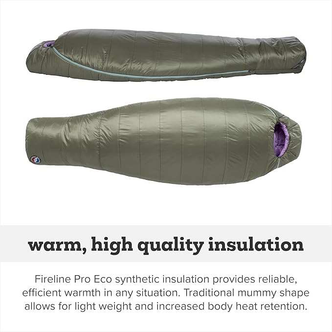 Big Agnes Anthracite - Backpacking Sleeping Bag 3 Season Lightweight Compact