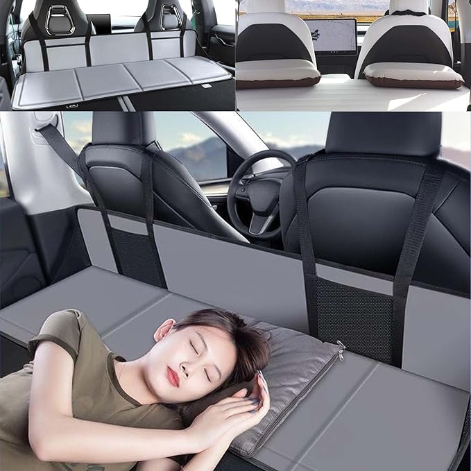(Gray) Car Camping EssentialsIncrease Cargo Car Bed SpaceMattress Accessories for SUV with Flate TrunkTesla Model YRAV4CRVX-TrailOutbackHighlanderKugaTiguanCherokeeEquinoxExplorer
