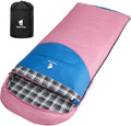 GEERTOP Flannel Sleeping Bags for Adults Big &amp Tall People Portable Cold Weather Envelope XXL All Seasons Camping Sleeping Bag