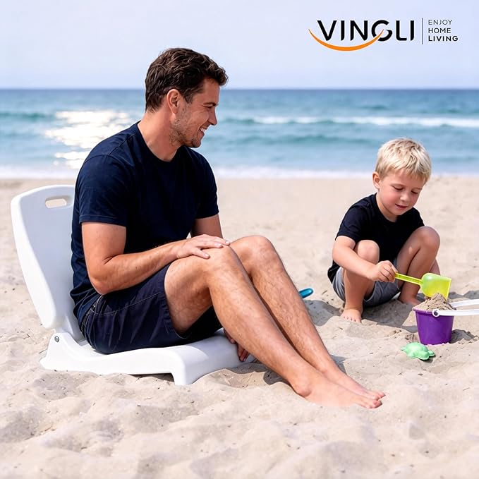 VINGLI Portable Pool Chair for Poolside Lakeeze Swim Stool Folding Flip Seat Chair for in PoolBeach Chair with Ergonomic Back Support for Pool Edges Stadium BeachCamping Tailgates Boats Docks