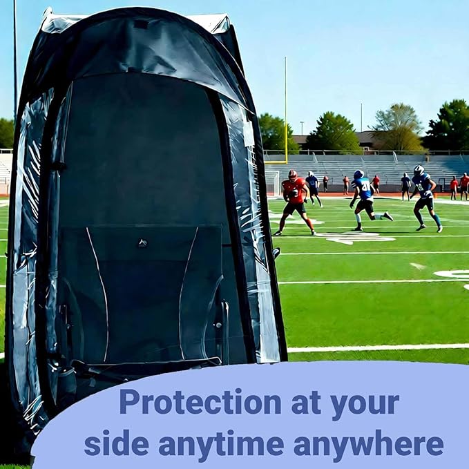 Sports Tent: Flycoop Portable Weather Pop Up Pod 1 Person to Provide Shelter from Wind Rain and Cold Weather Shelter for Outdoor Activities Sports Events Camping and Hiking