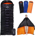 -10°F 0°F 10°F 15°F Down Sleeping Bag for Adults800/650 Fill PowerUltralight Wearable 4 Season Cold Weather Rectangle Sleeping Bag for Camping HikingCan be Used as a Down Blanket or Cloak