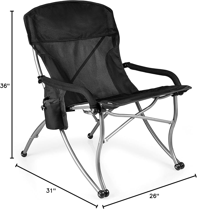 PICNIC TIME NFL Unisex-Adult NFL PT-XL Heavy Duty Camping Chair XL Beach Chair 400 lb Capacity Camp Chair