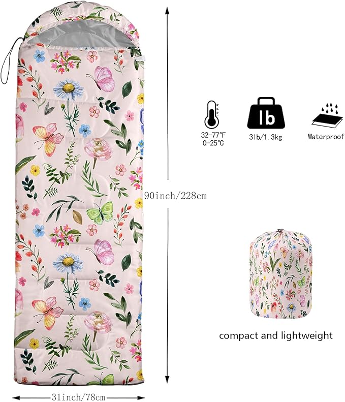 Print sleeping bagsleeping bagsOutdoor Camping Sleeping BagSuitable For Children Boys And Girls PortableWaterproofCompact And LightweightGreat For Outdoor CampingBackpacking And Hiking