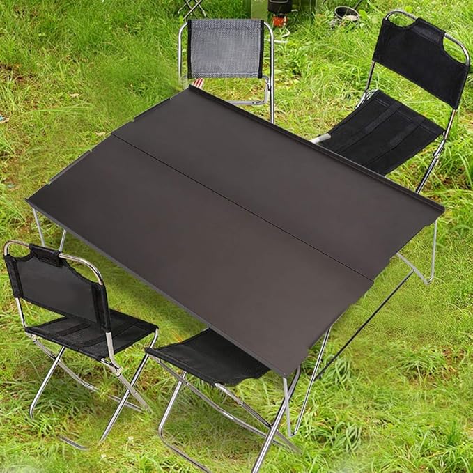 Portable Outdoor Hiking Folding Aluminium Table Picnic BBQ Dining Compact Lightweight Easy Install for Camping Fishing