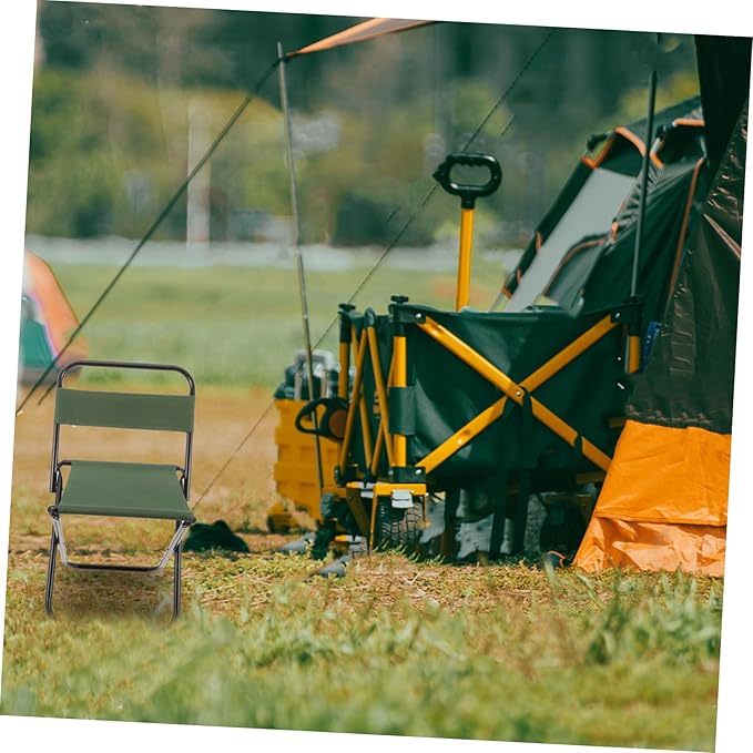 BESPORTBLE Portable Folding Camping Chair Lightweight and Sturdy Outdoor Seat for Fishing Hiking BBQ to Carry Space-Saving Design Construction Heavy Duty