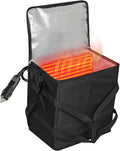 Insulated Heated Pizza Delivery Bag with Handle - Portable Vehicle Food WarmerPadded Heated Pizza Carrier Bag with12-volt Cigarette-lighter Power Port